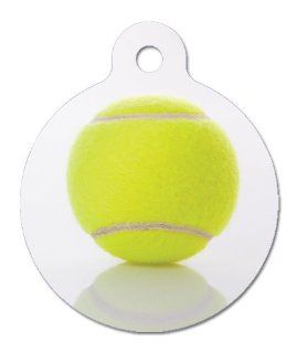Tennis Anyone?   Pet ID Tag, 2 Sided Full Color, 4 Lines Custom Personalized Text Available : Pet Identification Tags : Pet Supplies