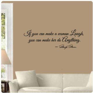 If you can make a woman laugh you can make her do anything by Marilyn Monroe Wall Decal Sticker Art Mural Home Dcor Quote   Wall Decor Stickers