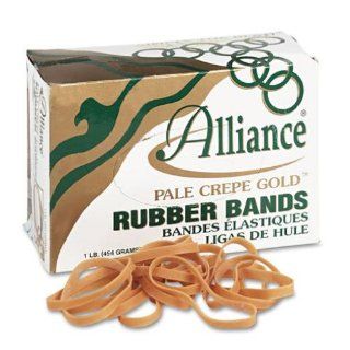 Alliance Pale Crepe Gold Size #64 (3 1/2 x 1/4 Inches) Premium Rubber Band, 1 Pound Box (Approximately 490 Bands per Pound) (20645) : Office Products