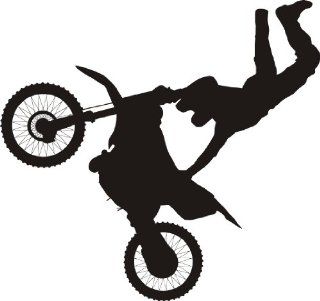Dirtbike wall decal removable sticker racing motocross   Wall Decor Stickers