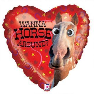 Wanna Horse Around? Google Eyes 21" Mylar Balloon: Toys & Games