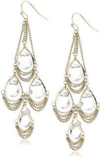 Kendra Scott "Timeless" 14k Gold Plated Crystal Trista Chandelier Earrings: Jewelry