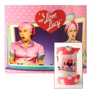 I Love Lucy "Chocolate Factory" Fleece Blanket (Measures Approximately 50" x 60")   Throw Blankets