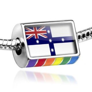 Neonblond Bead Rainbow "New South Wales (Australian Federation) Flag"   Fits Pandora charm Bracelet: Jewelry