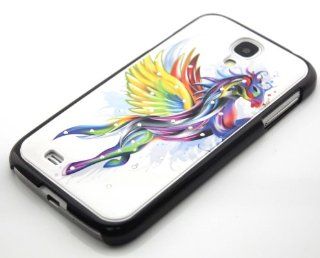 Big Dragonfly High Quality Slim Ultra light Bling Rhinestone Flying Horse Protective Shell Case Hard Below Cover for Samsung Galaxy S4 SIV I9500 Retail Package Colorful + Black Frame: Cell Phones & Accessories