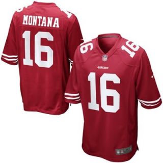 Nike Joe Montana San Francisco 49ers Retired Player Jersey   Scarlet