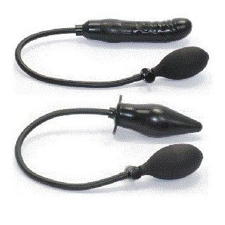 Inflatable Toys (Both Butt Plug and Dong) (Black): Health & Personal Care