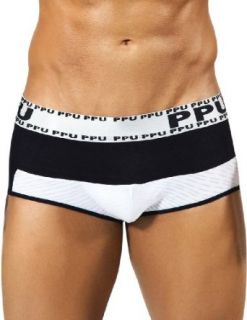 PPU Boxer Brief Black/White at  Mens Clothing store: Briefs Underwear