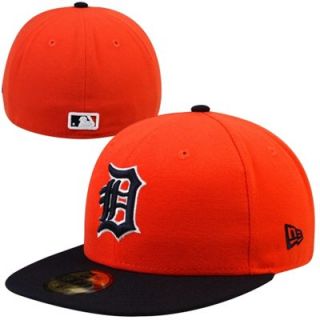 New Era Detroit Tigers Two Tone 59FIFTY Fitted Hat   Orange/Navy Blue   FansEdge