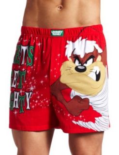 Briefly Stated Men's Looney Toons Taz Let's Get Naughty Boxer: Clothing