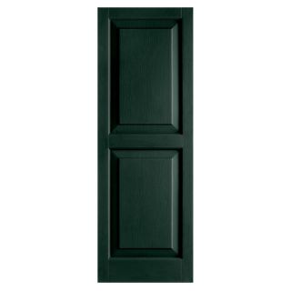 Alpha 2 Pack Pine Raised Panel Vinyl Exterior Shutters (Common: 47 in x 15 in; Actual: 46.5 in x 14.75 in)