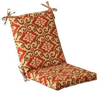 Outdoor Patio Furniture Mid Back Chair Cushion   Vintage Tuscan : Indoor Outdoor High Back Seat Cushions : Patio, Lawn & Garden
