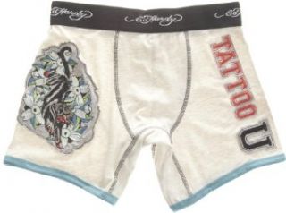 Ed Hardy Men's Tattoo Jungle Patch Boxer Brief, Oatmeal Heather, Small at  Mens Clothing store