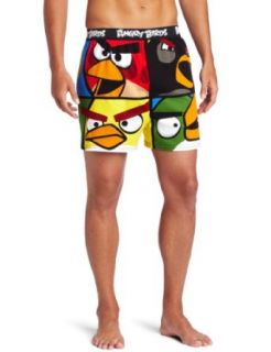 Briefly Stated Men's Angry Birds Panels Boxer, Multi, Medium: Clothing