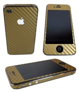 TCD   Gold iPhone 5 Carbon Fiber Full Body & Side Skin Sticker Set: Cell Phones & Accessories