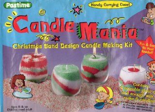 CANDLE MANIA, Christmas Sand Design Candle Making Kit (cONTAINS 4 REUSABLE GLASS CUPS AND ENOUGH WAX TO MAKE 6 CANDLES    IN ENGLISH & SPANISH INSTRUCTIONS)