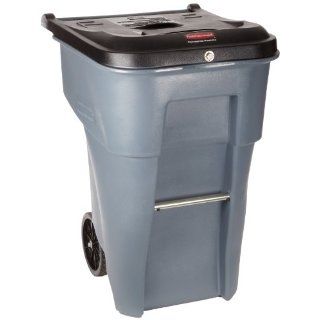 Rubbermaid Commercial FG9W1088GRAY Brute 65 gallon Confidential Document Rollout Container, Gray: Industrial & Scientific