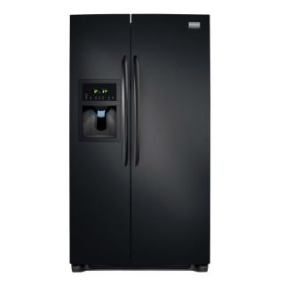 Frigidaire Gallery 22.6 cu ft Side By Side Counter Depth Refrigerator with Single Ice Maker (Smooth Black) ENERGY STAR