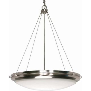Polaris 23 in W Brushed Nickel Pendant Light with Frosted Shade ENERGY STAR