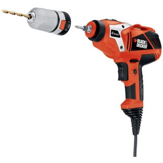 BLACK & DECKER 6 Amp 3/8 in Variable Speed Drill with Case
