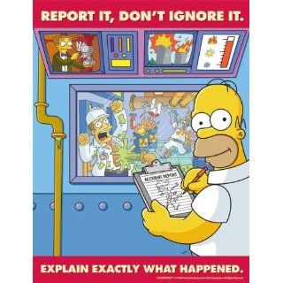 Simpsons Safety Communication Poster   Report It, Don't Ignore It Industrial Warning Signs