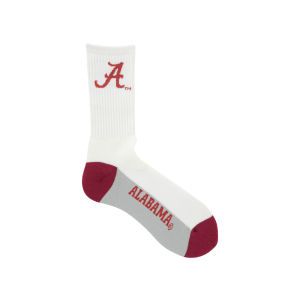 Alabama Crimson Tide For Bare Feet Crew White 506 Sock