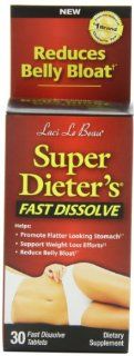 Super Dieter's Fast Dissolve Bloating Relief and Laxative Weight Loss, 30 Fast Dissolve Tablets, (Contains Fast Acting Senna Leaf Extract): Health & Personal Care