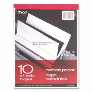 Mead Products   Carbon Paper Tablet, 8 1/2"x11", Black Carbon   Sold as 1 EA   Carbon Paper Tablet contains black carbon, mill finish paper. : Desk Media Storage Products : Office Products