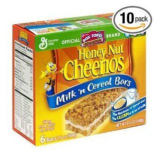 General Mills Honey Nut Cheerios Milk 'n Cereal Bars (Case Count: 10 per case) (Case Contains: 60 Bars) (Item Size: 6 Bars) : Breakfast Cereal Bars : Grocery & Gourmet Food
