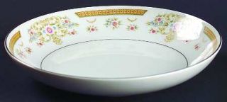 Signature Coronet Coupe Soup Bowl, Fine China Dinnerware   Floral, Inner Platinu