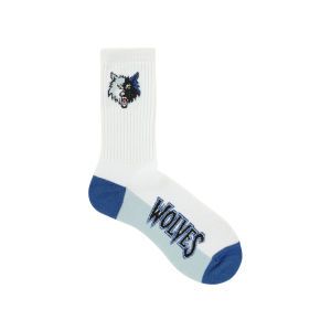 Minnesota Timberwolves For Bare Feet Crew White 506 Sock