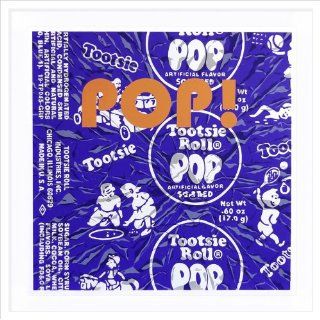 Art: Tootsie POP! (Grape) : Linocut : Dave Lefner