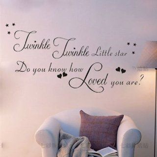 Twinkle Twinkle little star Do you know how loved you are Wall Sticker Decal   Wall Decor Stickers  