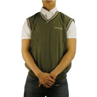 Mens Taylor Made green golf performance vest. Very high quality wind resistance vest with a v neck cutting.(Size:L   48527): Sports & Outdoors