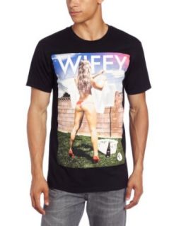 Two In The Shirt Mens Clothes Pin Wifey T Shirt, Black, Small