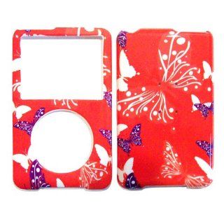 Hard Plastic Snap on Cover Fits Apple iPod Classic Butterfly Dot/Hot Pink (Fits iPod Classic 80G only. Doesn't fit iPod Classic 120G) Cell Phones & Accessories