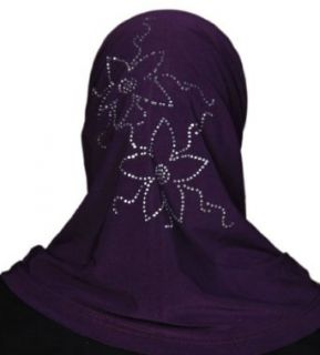 Hijabgirl Lycra Blend Farah Silky Al amira Hijab with Rhinestones  Burgundy at  Womens Clothing store: Fashion Scarves