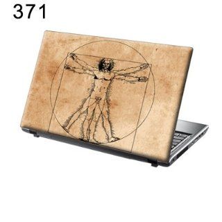 TaylorHe 15.6 inch 15 inch Laptop Skin Vinyl Decal with Colorful Patterns and Leather Effect Laminate MADE IN BRITAIN Da Vinci Vitruvian Man Computers & Accessories
