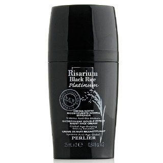 PERLIER Risarium Black Rice Double Effect Night Face Cream 25 ml x 2/ 0.84 fl oz x 2. MADE IN ITALY.: Everything Else