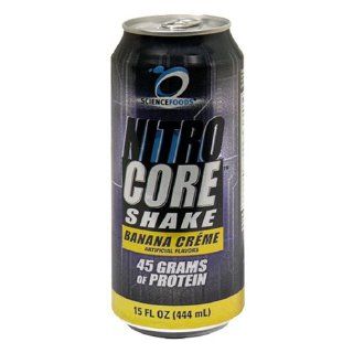 Science Foods Nitro Core Shake, Banana Creme, 12   15 fl oz (444 ml) cans: Health & Personal Care