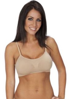 The Softest Most Comfortable Plus Size Bra Ever   Removable Straps and Pads, Nude   One Size: Clothing