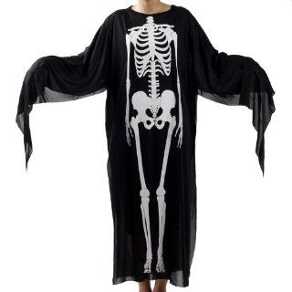 The attempt to surprise everyone to become a skeleton ghost cloak for adults Halloween goods Halloween ghost costume items Halloween Costume play clothes, tools skeleton! (japan import): Toys & Games