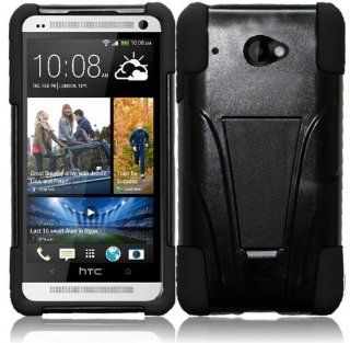 Thousand Eight(TM)combo gift package for HTC Desire 601 zara Double Layer Hybrid Stand Cover Case + [Screen Protector Shield(Ultra Clear)+Touch Screen Stylus] (black): Cell Phones & Accessories