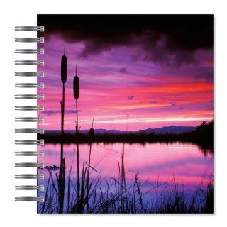 ECOeverywhere Cattail Sunset Picture Photo Album, 18 Pages, Holds 72 Photos, 7.75 x 8.75 Inches, Multicolored (PA12276) : Wirebound Notebooks : Office Products