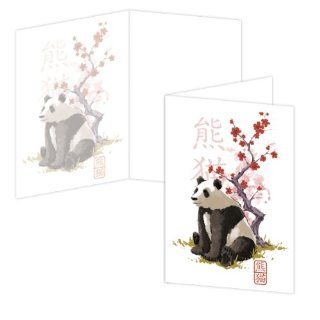 ECOeverywhere Peace Keeper Panda Boxed Card Set, 12 Cards and Envelopes, 4 x 6 Inches, Multicolored (bc12334) : Blank Postcards : Office Products