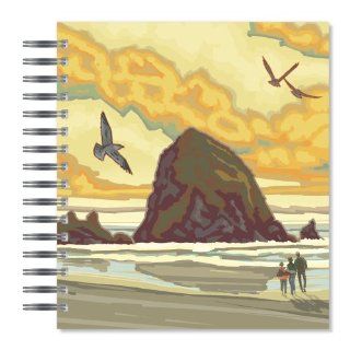 ECOeverywhere Haystack Rock Picture Photo Album, 18 Pages, Holds 72 Photos, 7.75 x 8.75 Inches, Multicolored (PA14396) : Wirebound Notebooks : Office Products