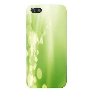 Green Cicles Abstract Art CUSTOM Rigid Snap On Cover Case Skin iPhone 5 / 5S: Cell Phones & Accessories