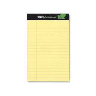 Office Depot(R) Brand Sugar Cane Paper Perforated Pads, 5In. X 8In., 50 Sheets, Canary, Pack Of 12 Pads  Legal Ruled Writing Pads 