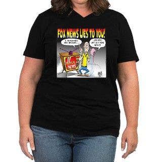 Fox news Lies to You! Womens Plus Size V Neck Dar by whatnowstuff