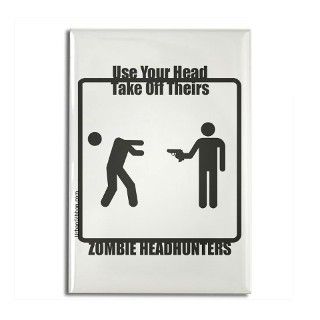 How to Kill a Zombie Rectangle Magnet by urbangibbon